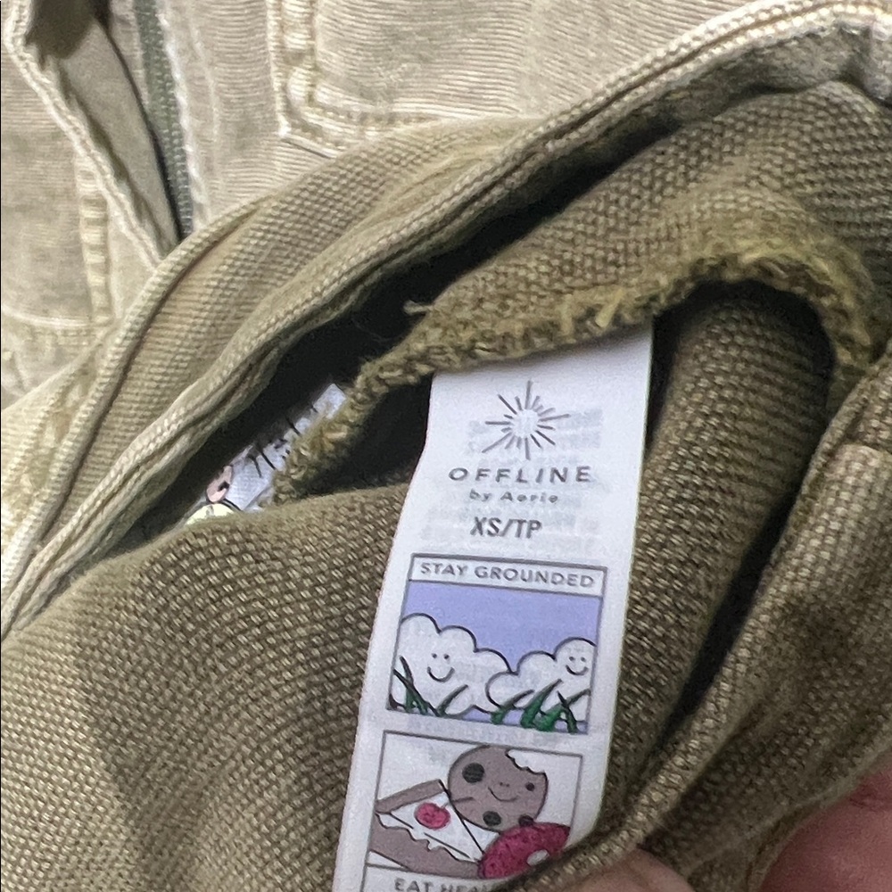 Aerie OFFLINE Sleeveless Utility Military Cargo Snaps Jacket Vest Olive size XS - Picture 5 of 10